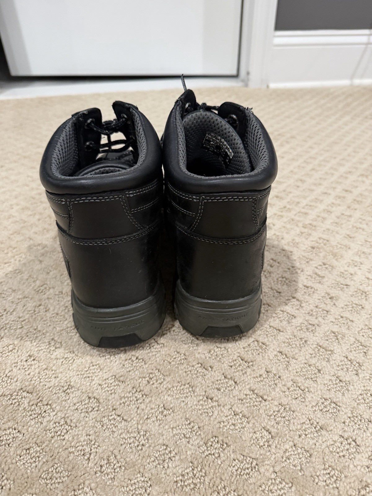Timberland PRO Black Leather Steel toe Ankle Work Boots RuggedTread Sole Size 11