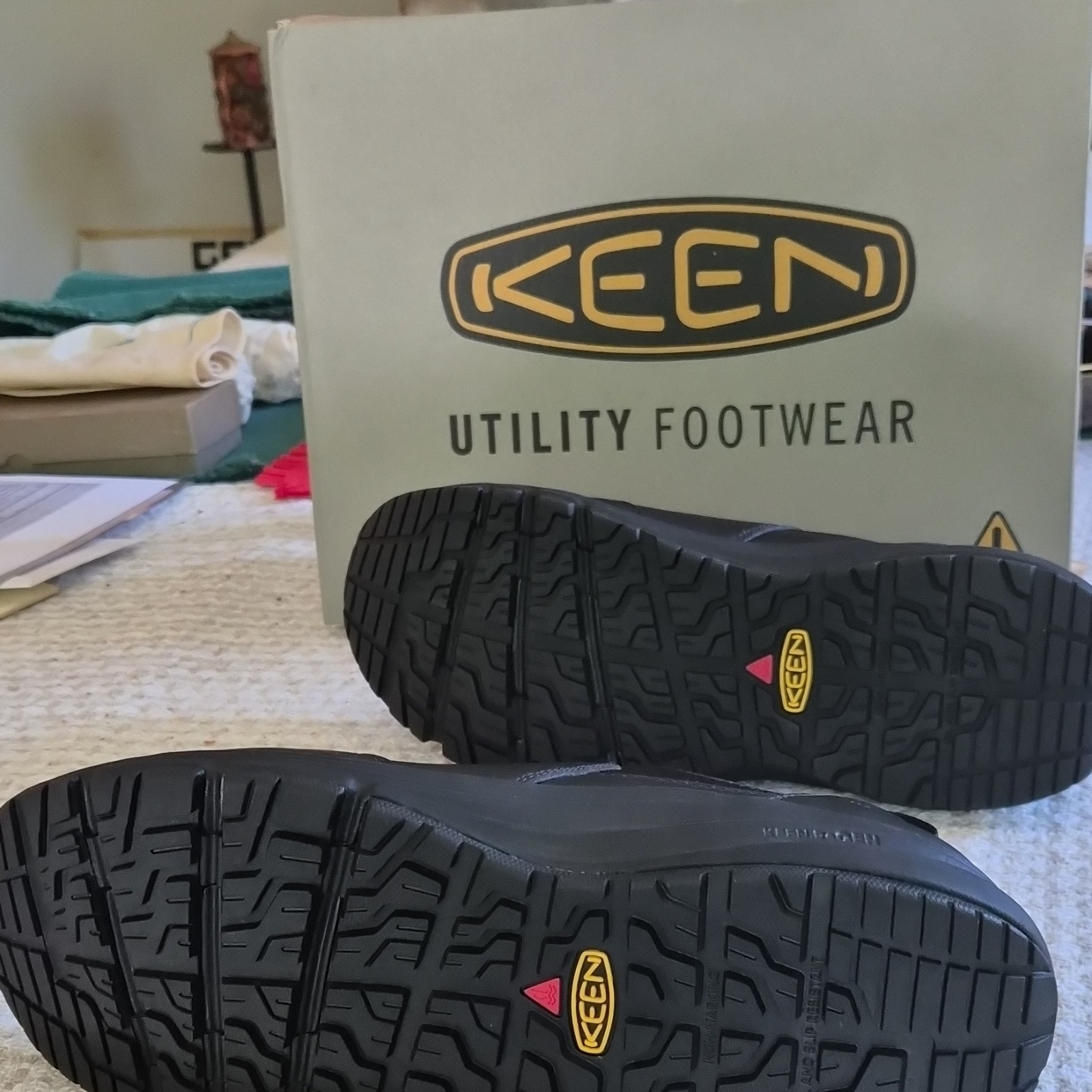 KEEN Utility Footwear Black Slip-On Work Shoes