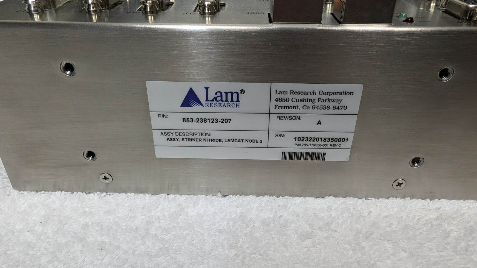 Lam Research Striker Nitride Lamcat Node 2 Control IP BOX 853-238123-207