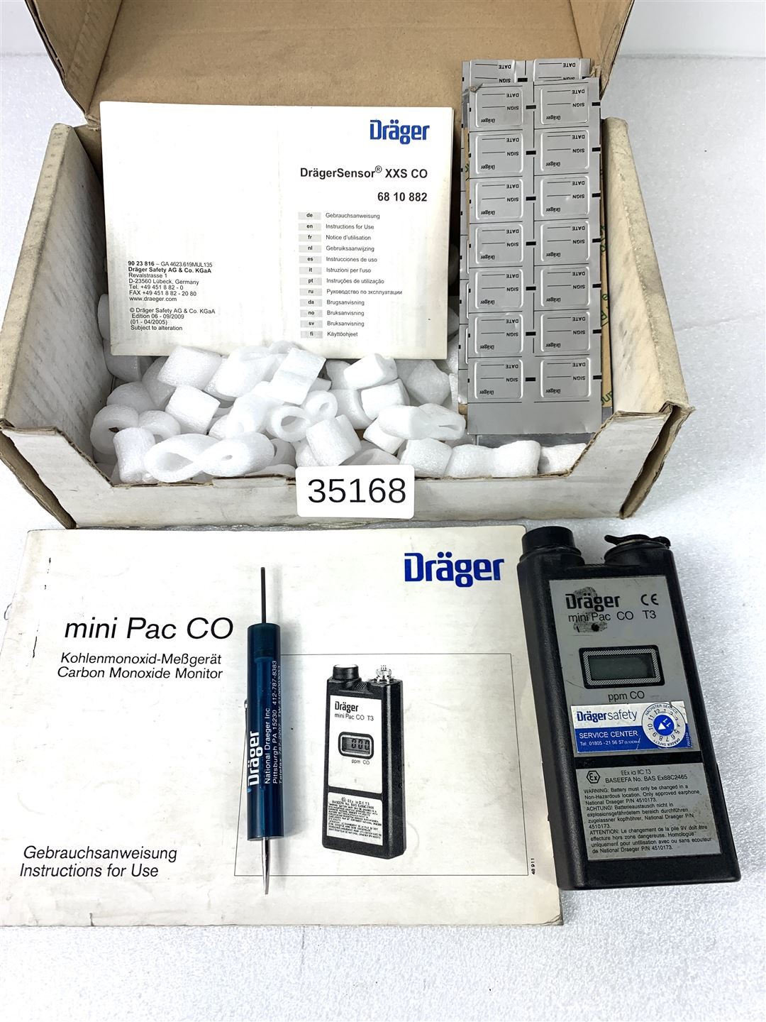 Dräger Mini Pac CO T3 ARCF-1279 8318673 Carbon Monoxide Measuring Device