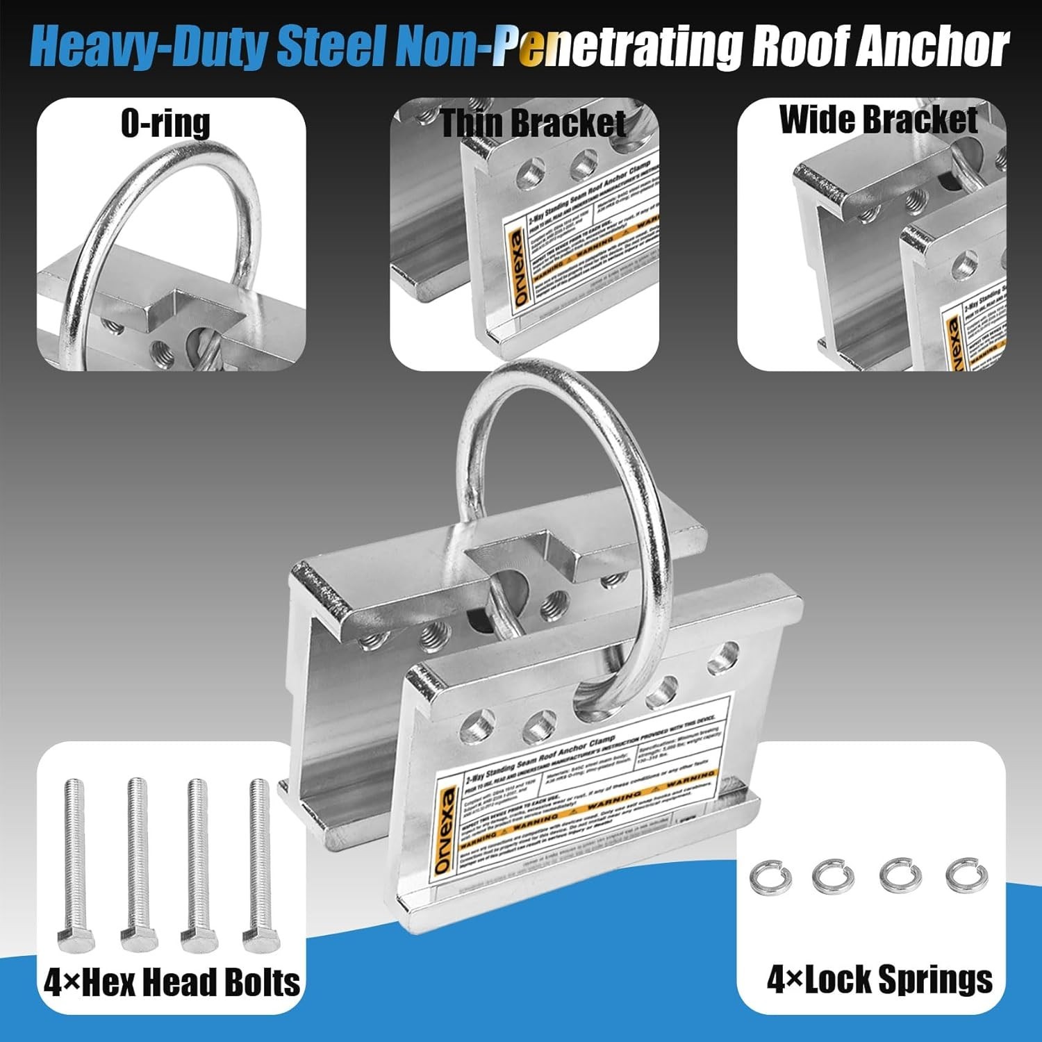 Roof Zone 2-Way Standing Seam Anchor Clamp Tie Down PART No. 13864