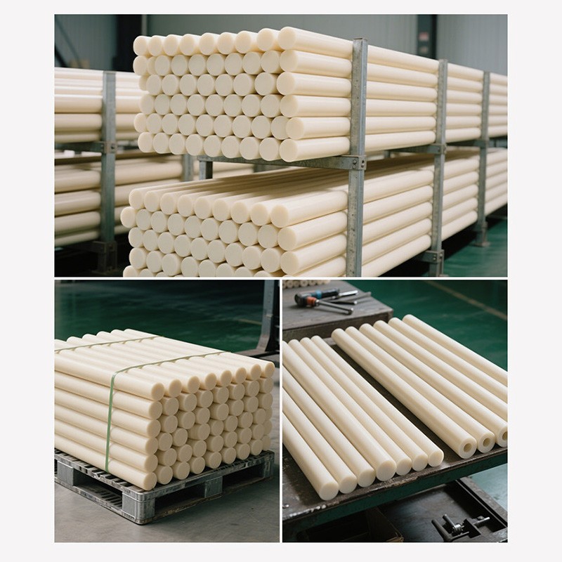 Natural PEEK Round Bar Rod High Temperature Engineering Plastic 100-500mm Length