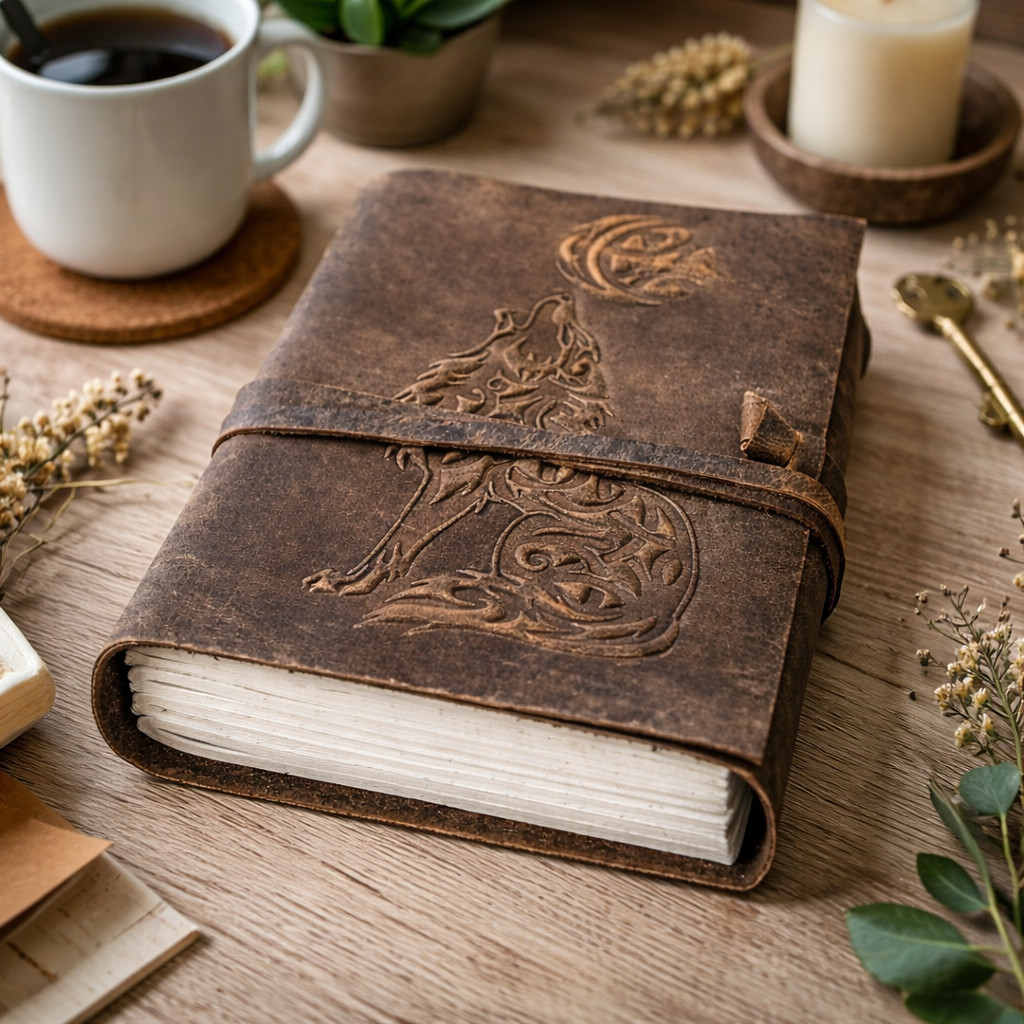 Leather Journal Notebook 5×7 Handmade Vintage Diary 200 Lined Pages Gift