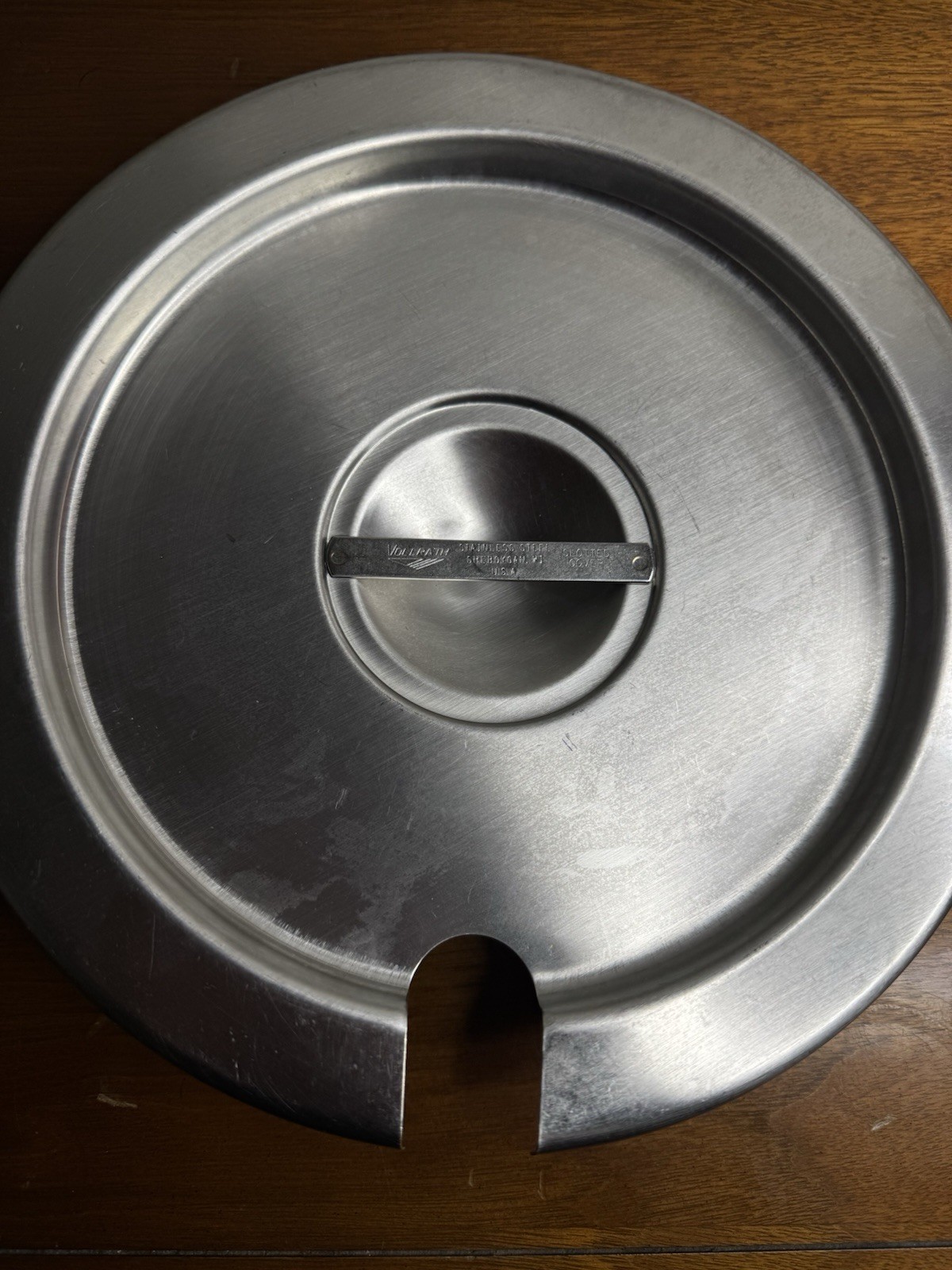 Vollrath 9.5” Stainless Steel Slotted Soup Inset Lid Cover USA Steam Table