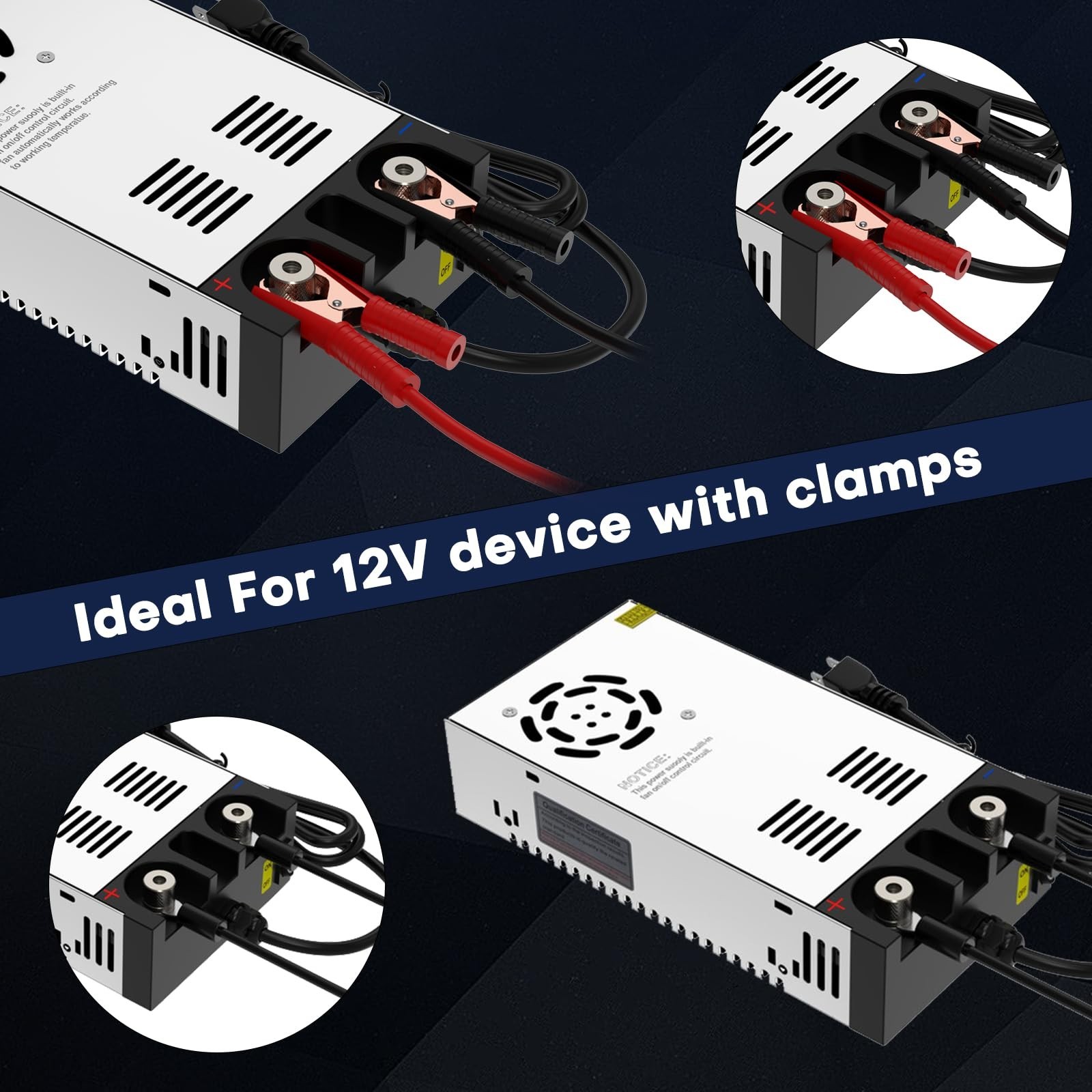 12V AC to DC Power Supply Converter, 600W 50A SMPS, 110V to 12V Adapter, Power S