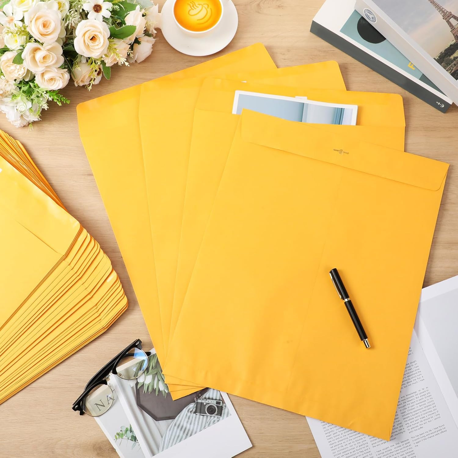 50 Pcs 12 X 15 Inch Extra Large Mailing Clasp Envelopes Jumbo Kraft Catalog Mani