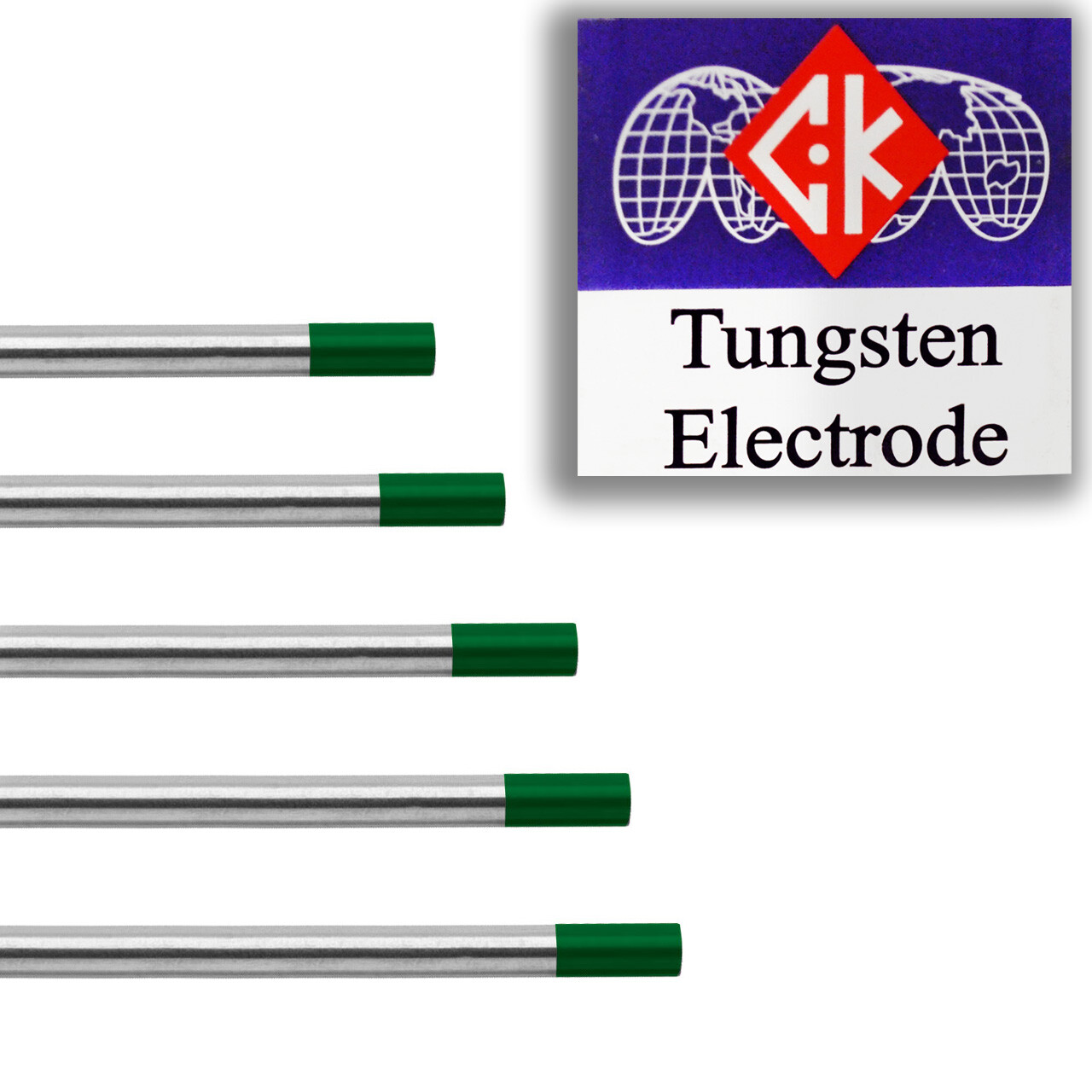 CK T182G Pure Tungsten Electrode 1/8″ X 2″ 10 pack