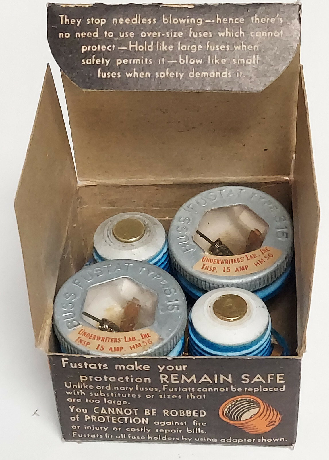 Buss Fustats Fuses S 15A Dual-Element 125 Volt or Less USA