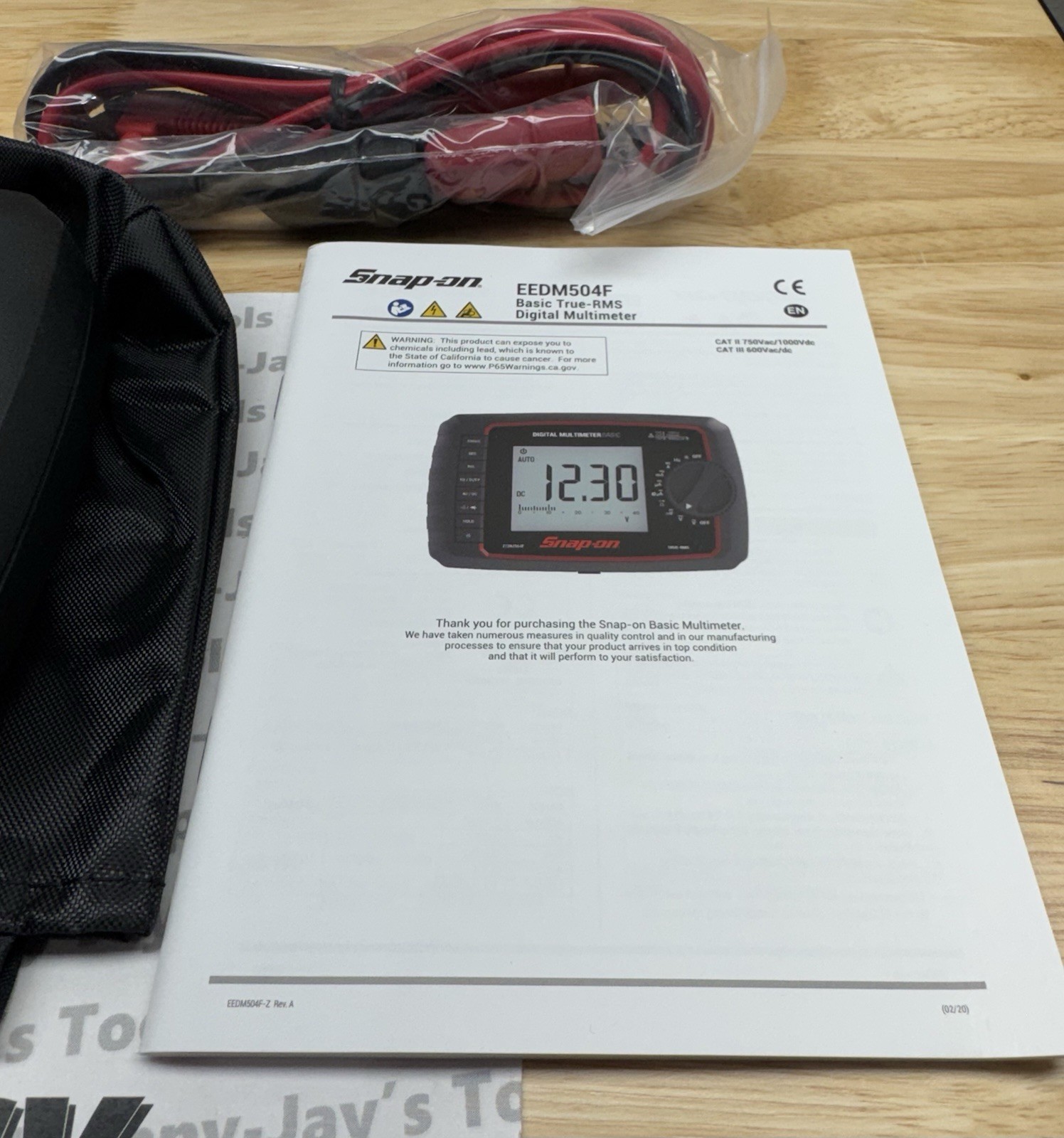 Snap-on Tools NEW Basic Multimeter TRMS-Daylight 4” LCD Display EEDM504F