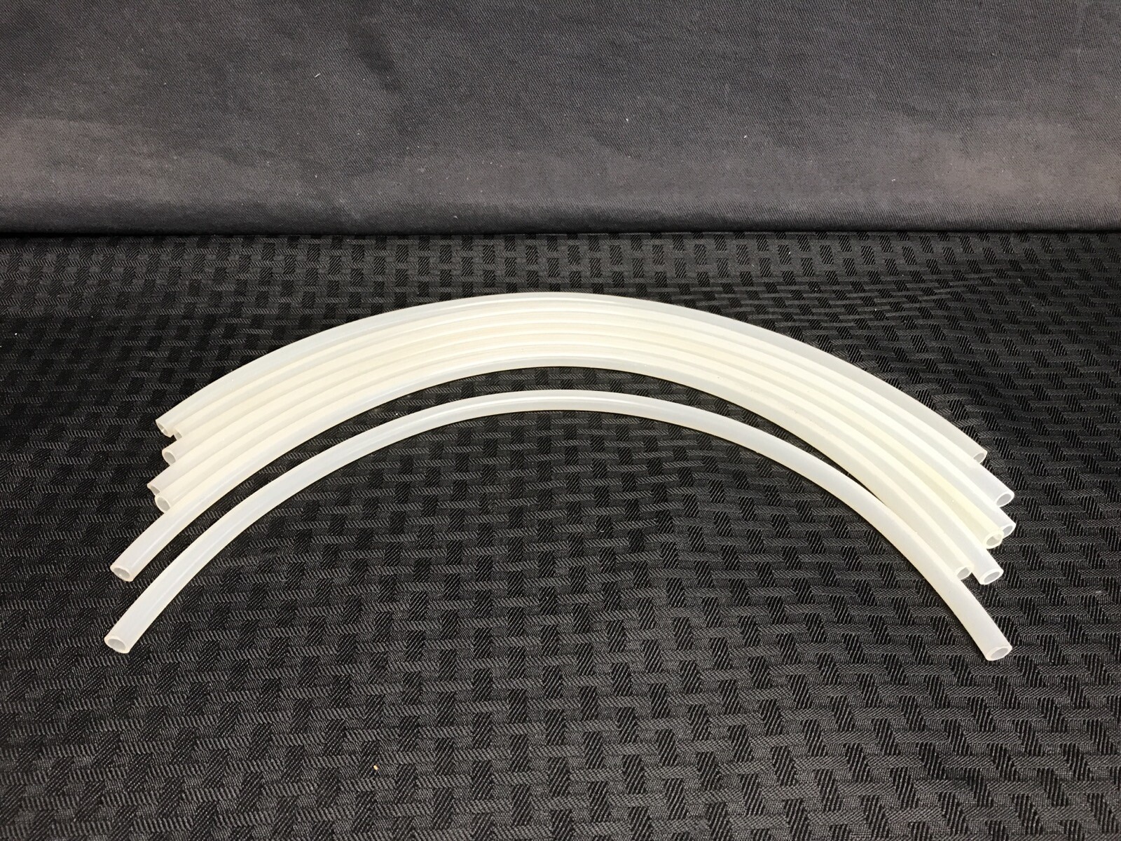 (7) Natural Flexible Hose Tubing in Cut Strips 17 1/2-18” L x 0.25”ID 0.36”OD