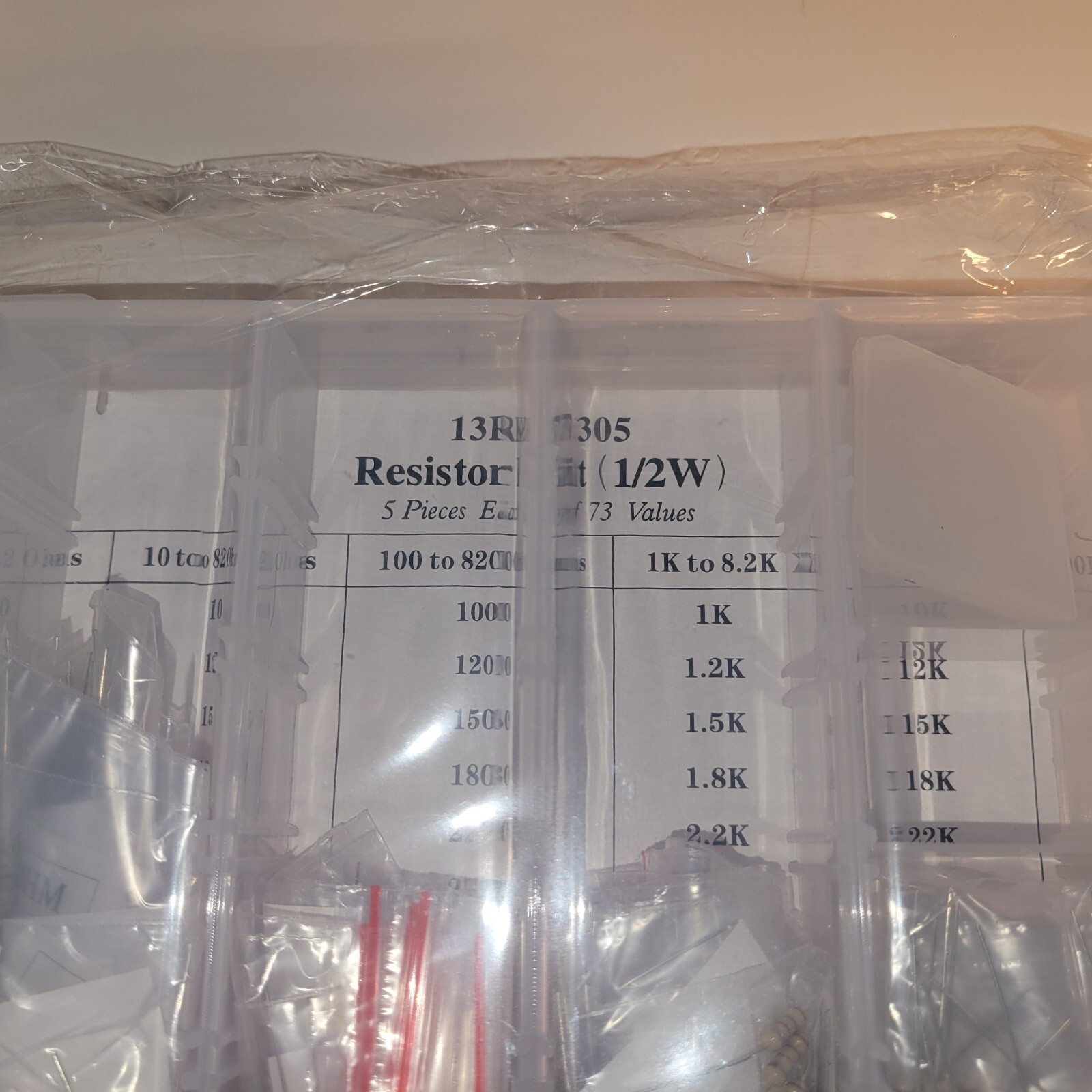Electronix Express 365 Piece 1/2 Watt Resistor Kit Assortment in Storage Box