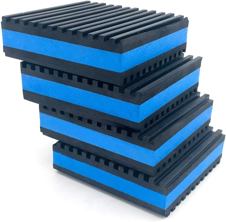 4 Pack Rubber Anti-Vibration Pads, 4 x 4 x 7/8 inches Heavy Duty EVA Vibration