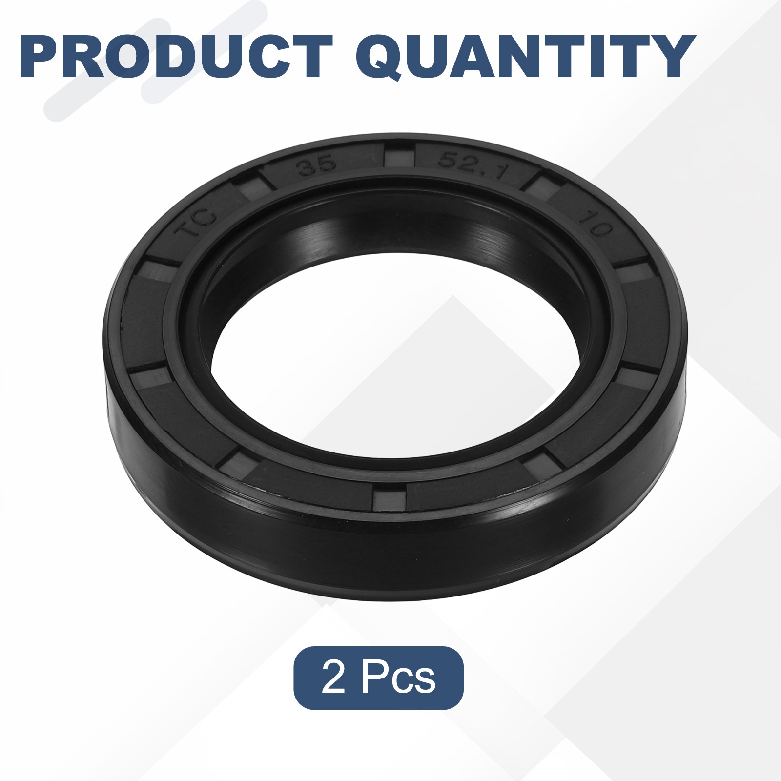 2Pcs Oil Seal, 1.38″x2.05″x0.39″ TC Nitrile Rubber Double Lip Cover