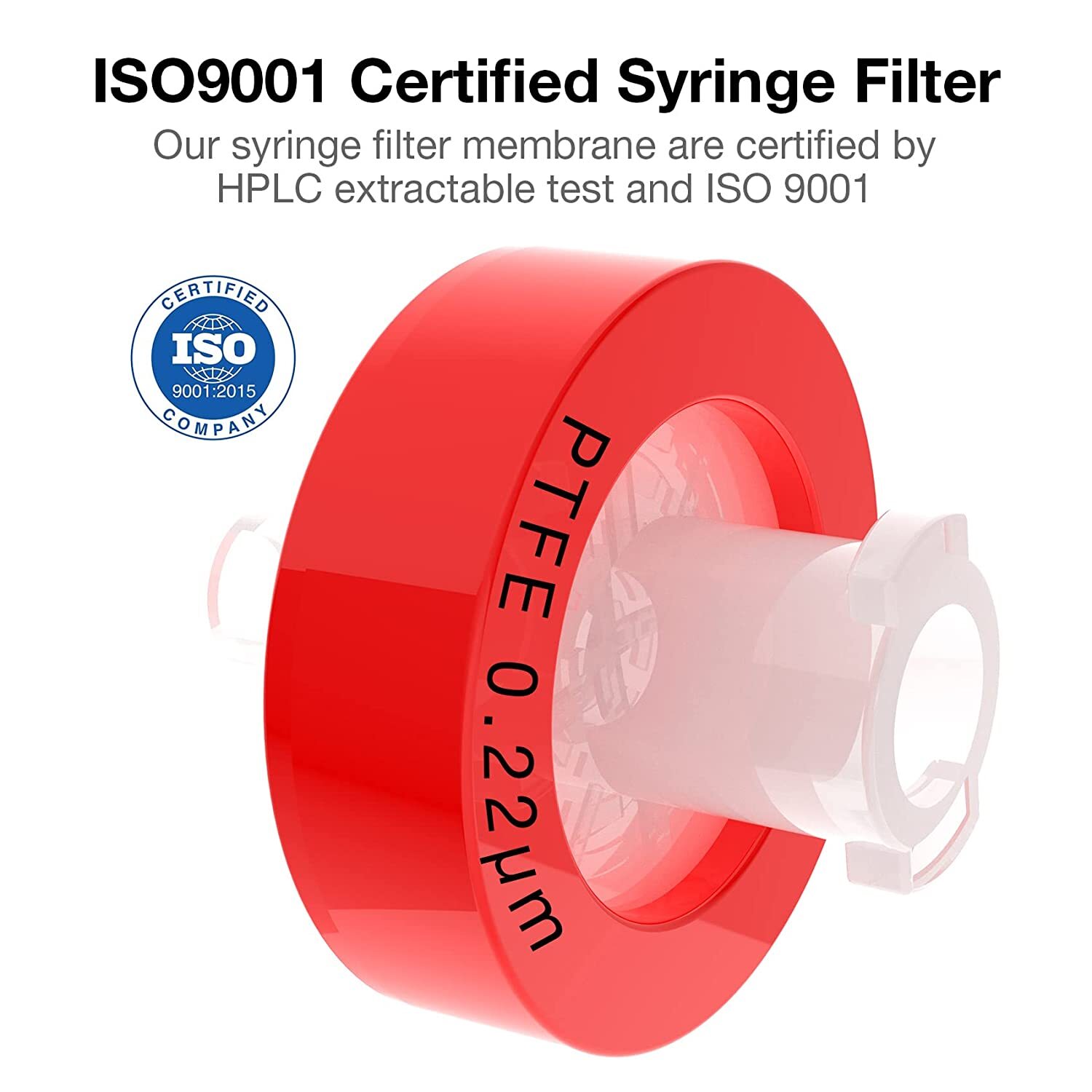 10-100pcs PTFE Membrane Syringe Filter 0.22μm 13mm non-sterilized Hydrophilic GC