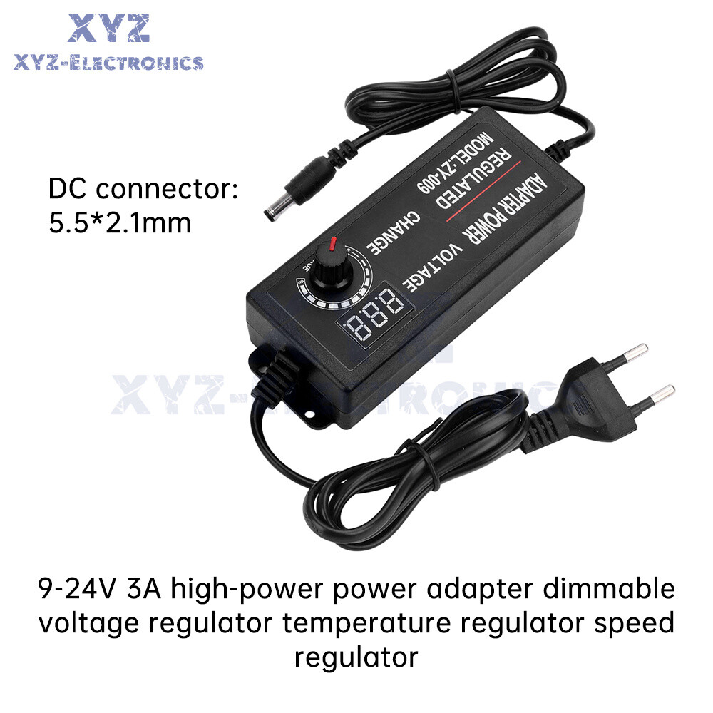AC100-240V to DC3-24V 3A 5A Adjustable Voltage Power Adapter Switch Power Supply