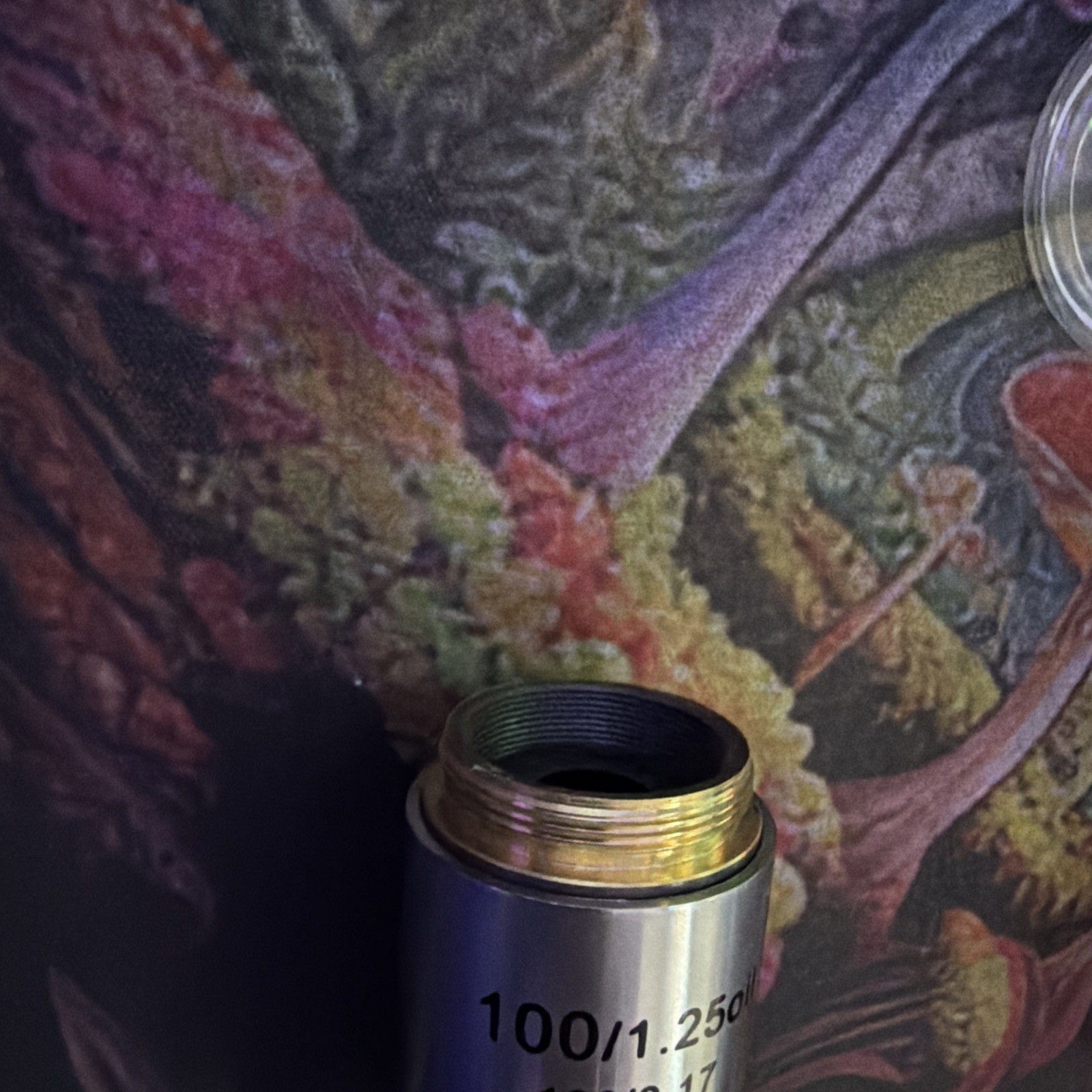 100/1.25 Oil 160/0.17 Achromatic Microscope Objective Lense