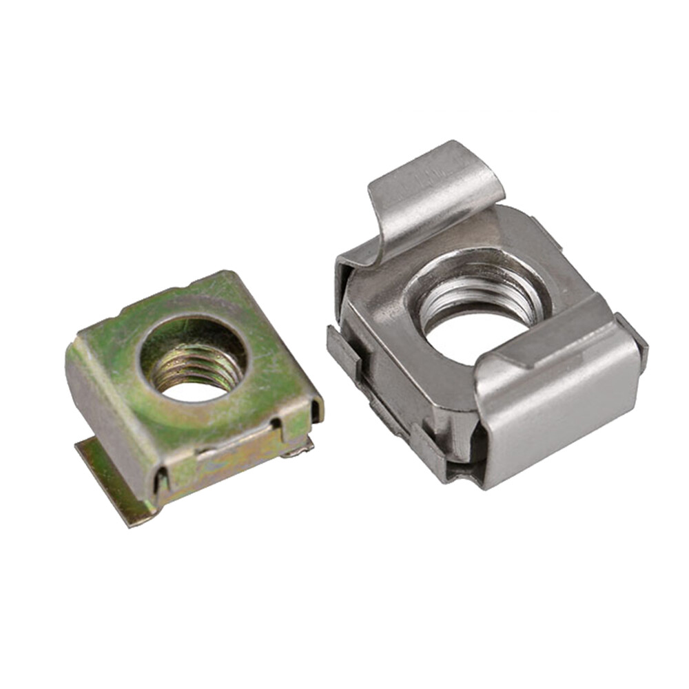 Cage Nuts M4 M5 M6 M8 Cabinet Nuts Rack Nuts 201, 304 Stainless Steel Color Zinc