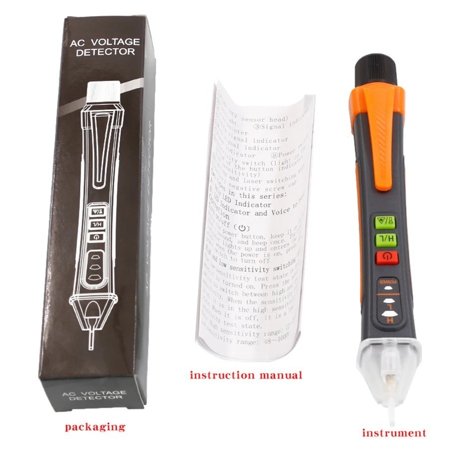 Non-Contact Voltage Tester Pen AC 12-1000V Live Wire Detector Breakpoint Finder