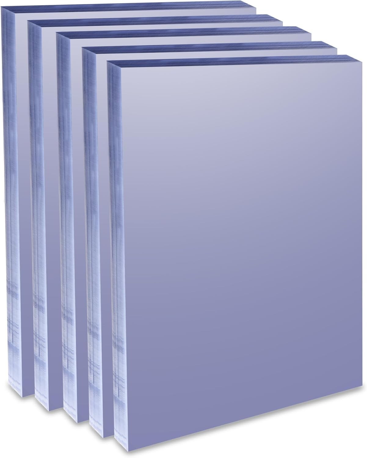 500 Pack 8 Mil PVC Plastic Binding Covers, 8.5 x 11 Inches, Letter Size, Squa…