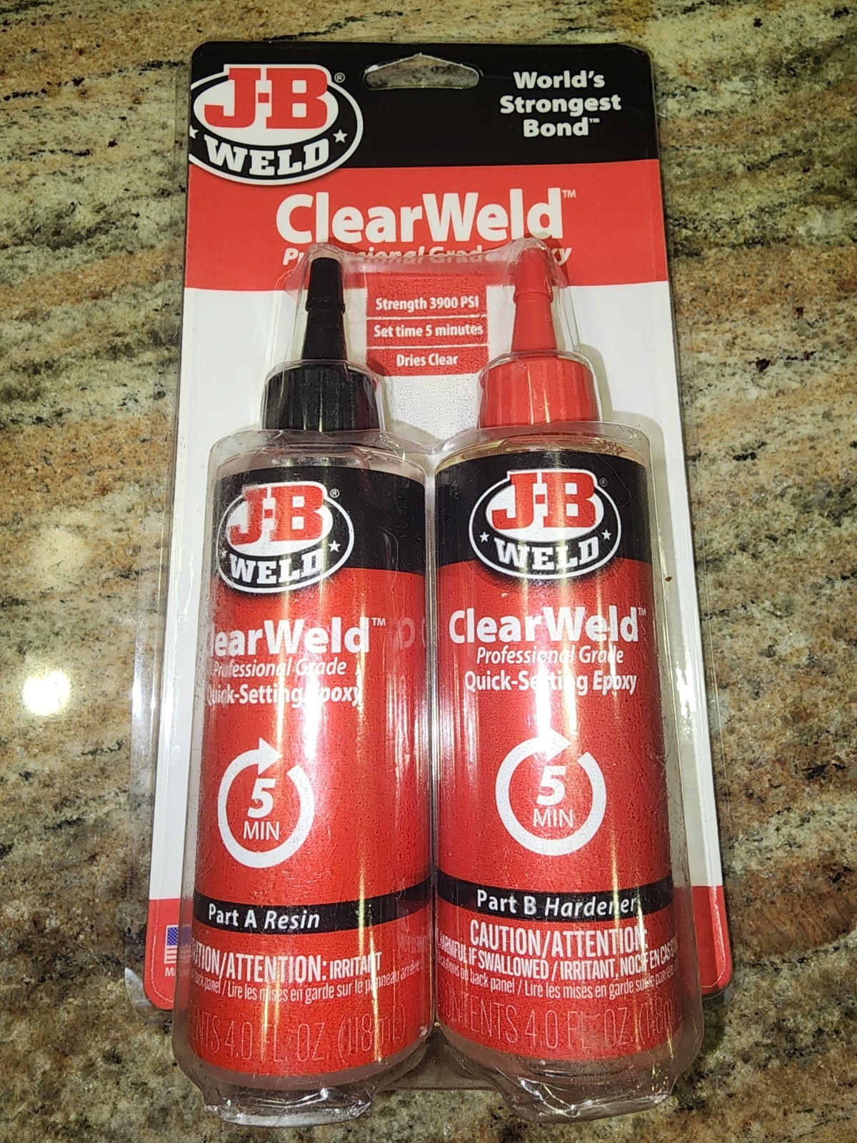 JB Weld 50240 ClearWeld Professional Grade Epoxy, Clear 8 oz.