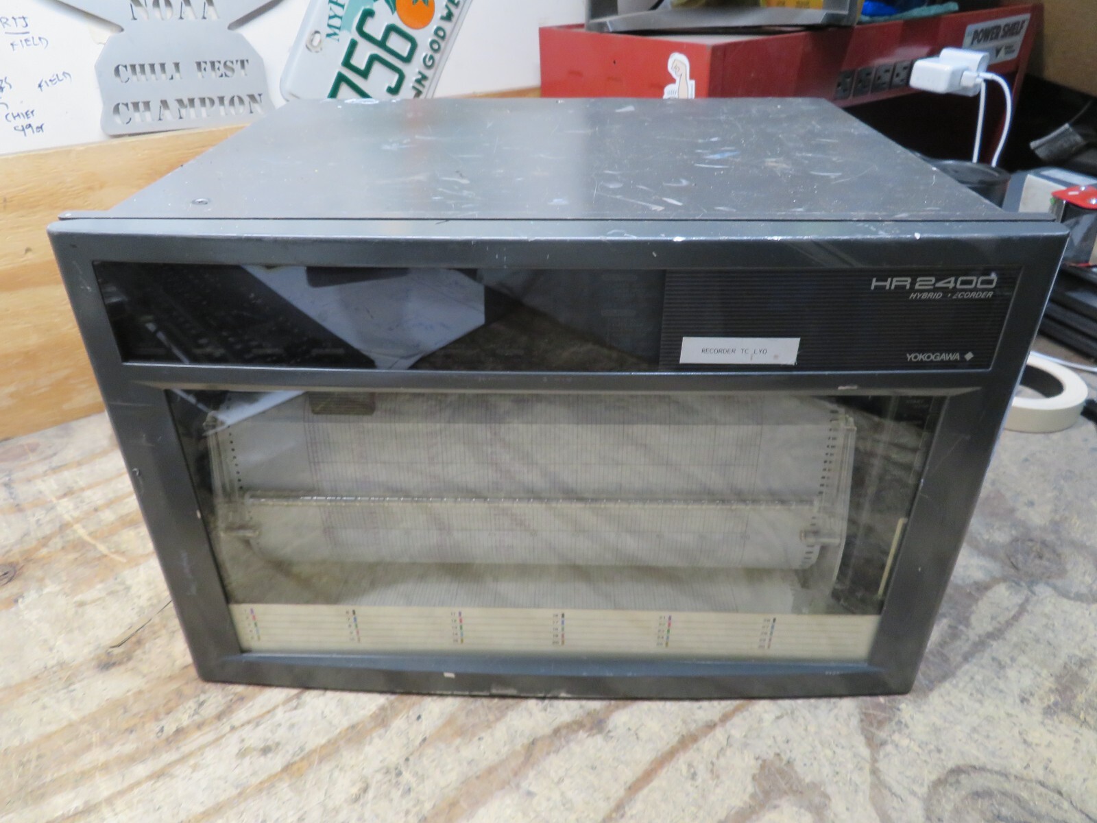 Yokogawa 408231-02/RS232C/MATH/AK-12 HR2400 Hybrid Chart Recorder UNTESTED