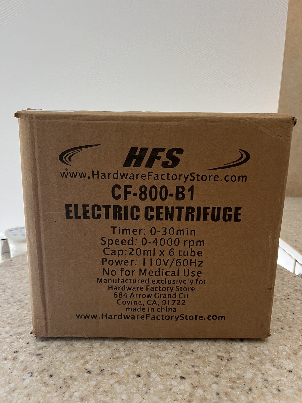 HFS Electric Centrifuge (Timer 0-30min) 0-4000 RPM Cap:20mlX6 Tube (800-1) 110v