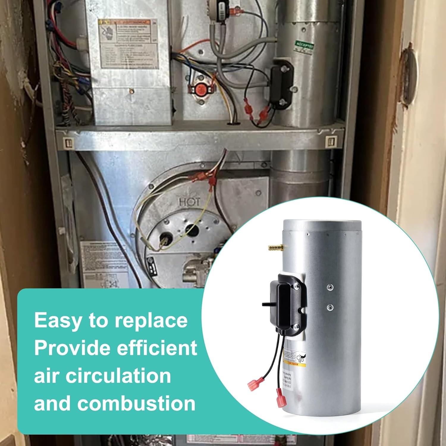 Efficient Draft Inducer Motor for Coleman Evcon – 3315 RPM, Quiet Operation