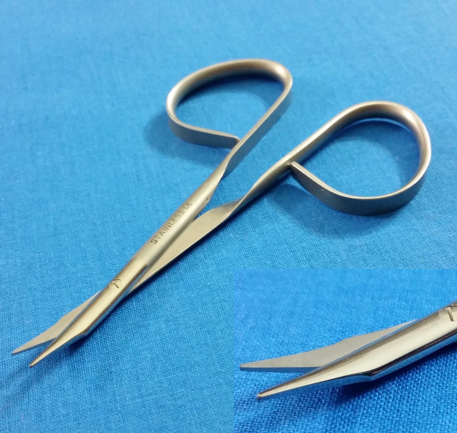 O.R GRADE RIBBON TYPE HANDLE STEVENS TENOTOMY MICRO SURGERY SCISSORS 4″ CURVED