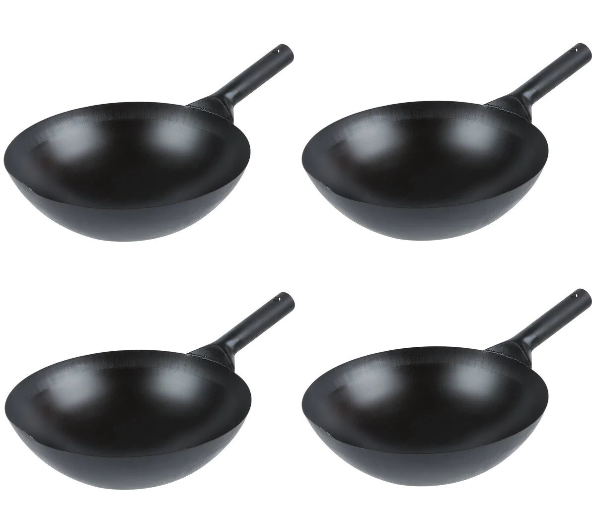 16″ Carbon Steel Chinese Iron Wok *(4-Pieces of Pack)