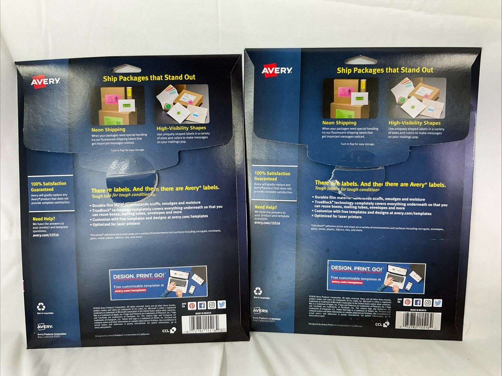 Avery® Weatherproof Mailing Labels, 5-1/2″x8-1/2″ Open Package – 20 Labels