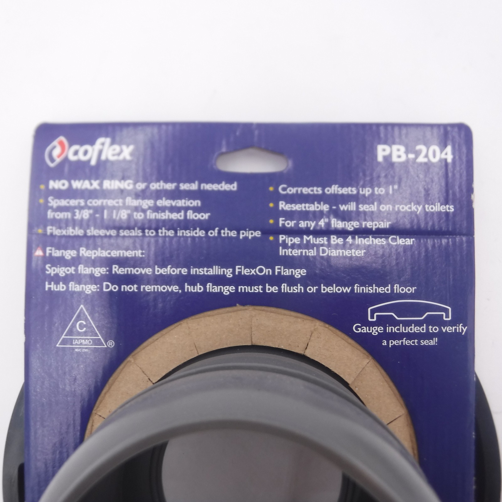 4″ Flexon Flange No Wax Toilet Flange & Spacer System PB-204