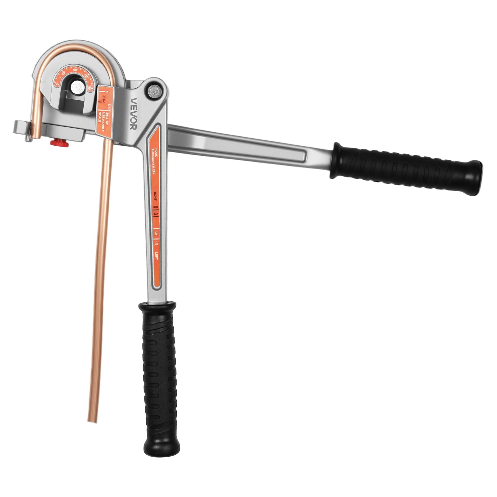 VEVOR 3 in 1 Pipe Tube Bender for 1/4″, 3/8″, 1/2″ (12.7mm) O.D. 0-180° Bending