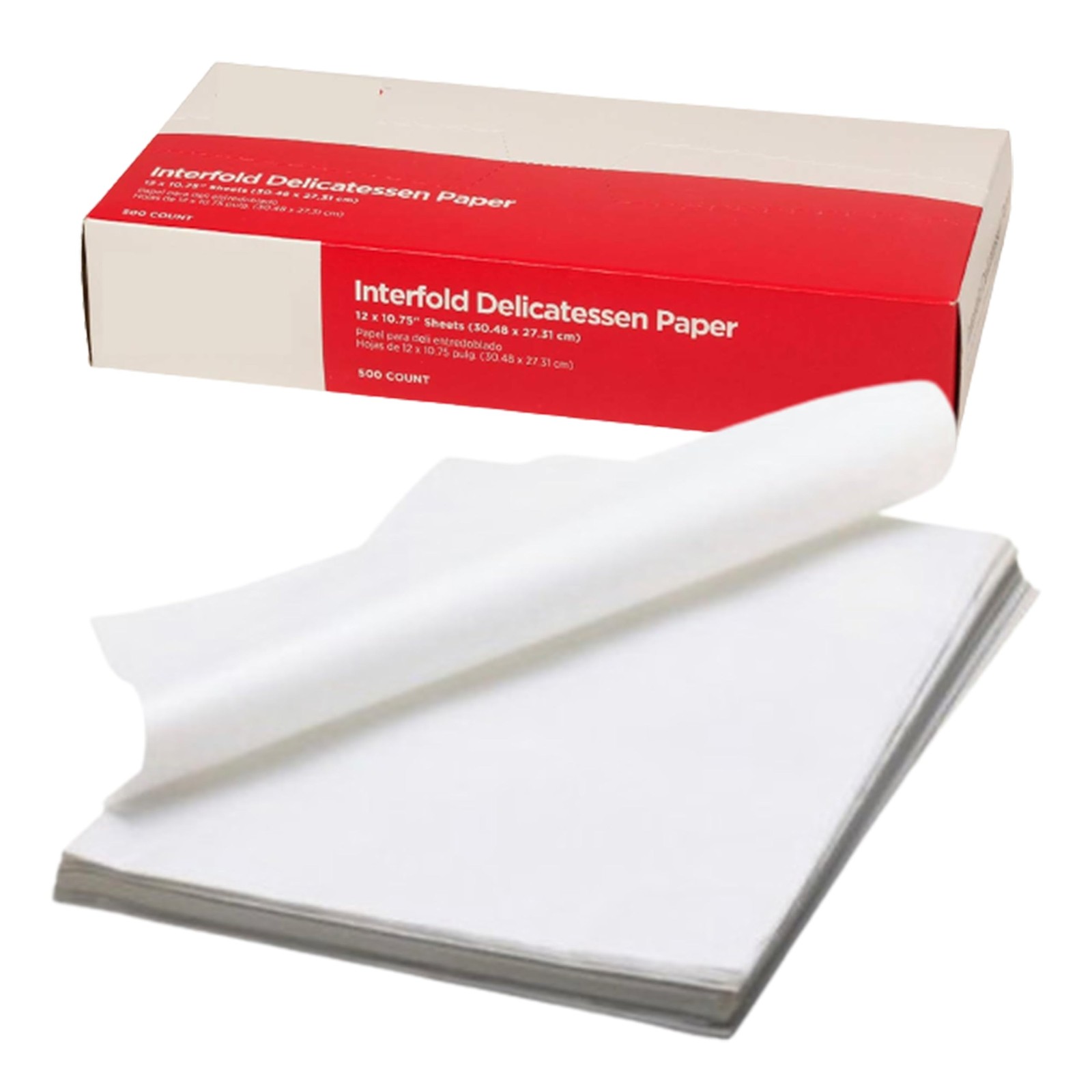 Gordon Choice Deli Wax Paper 500 PCS 10×10.75 Inch Plain Food Wrap Sheets
