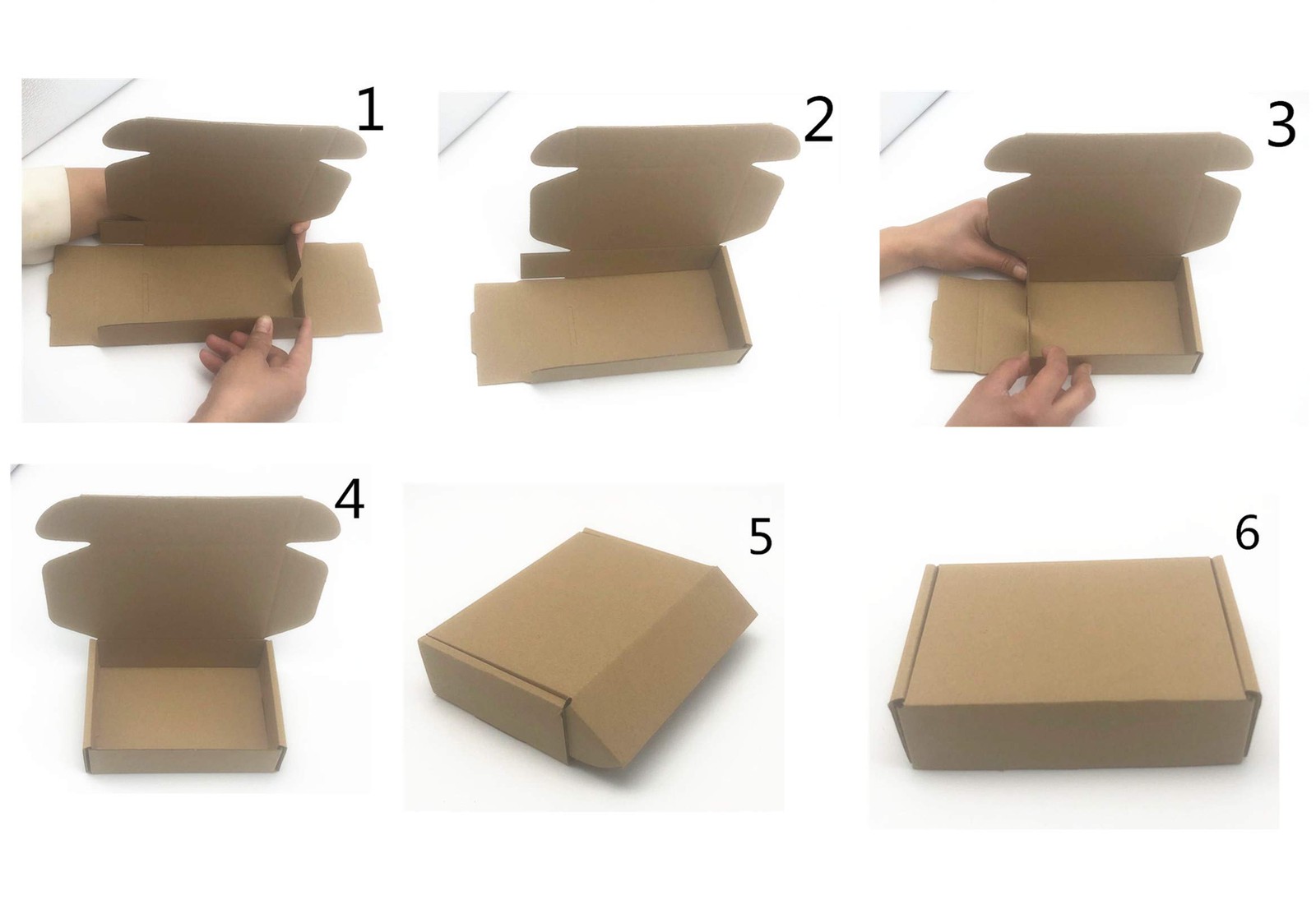 Small Shipping Boxes 6x4x1.6 Inch Corrugated Cardboard Packaging Box 50Pack