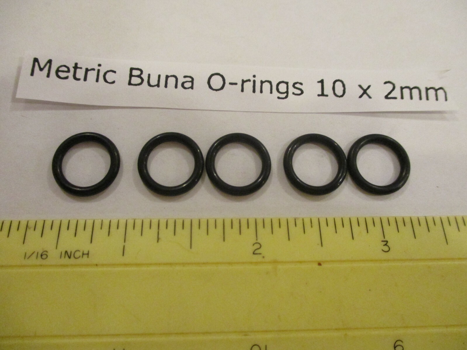 10mm ID x 14mm OD x 2mm thick O-ring. Buna-70. Quan 5.