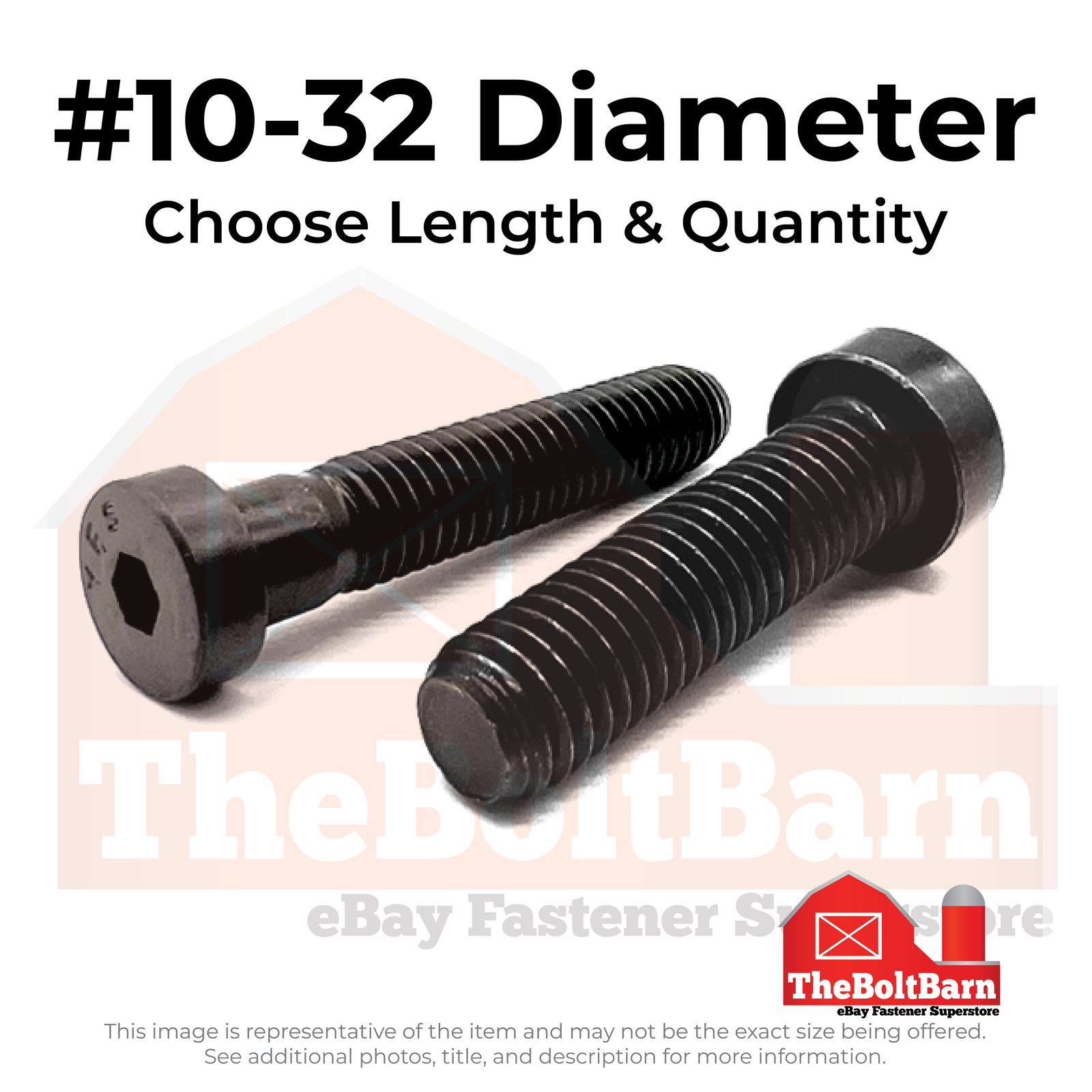 #10-32 Low Socket Head Cap Screws Thermal Black Oxide (Choose Length & Qty)