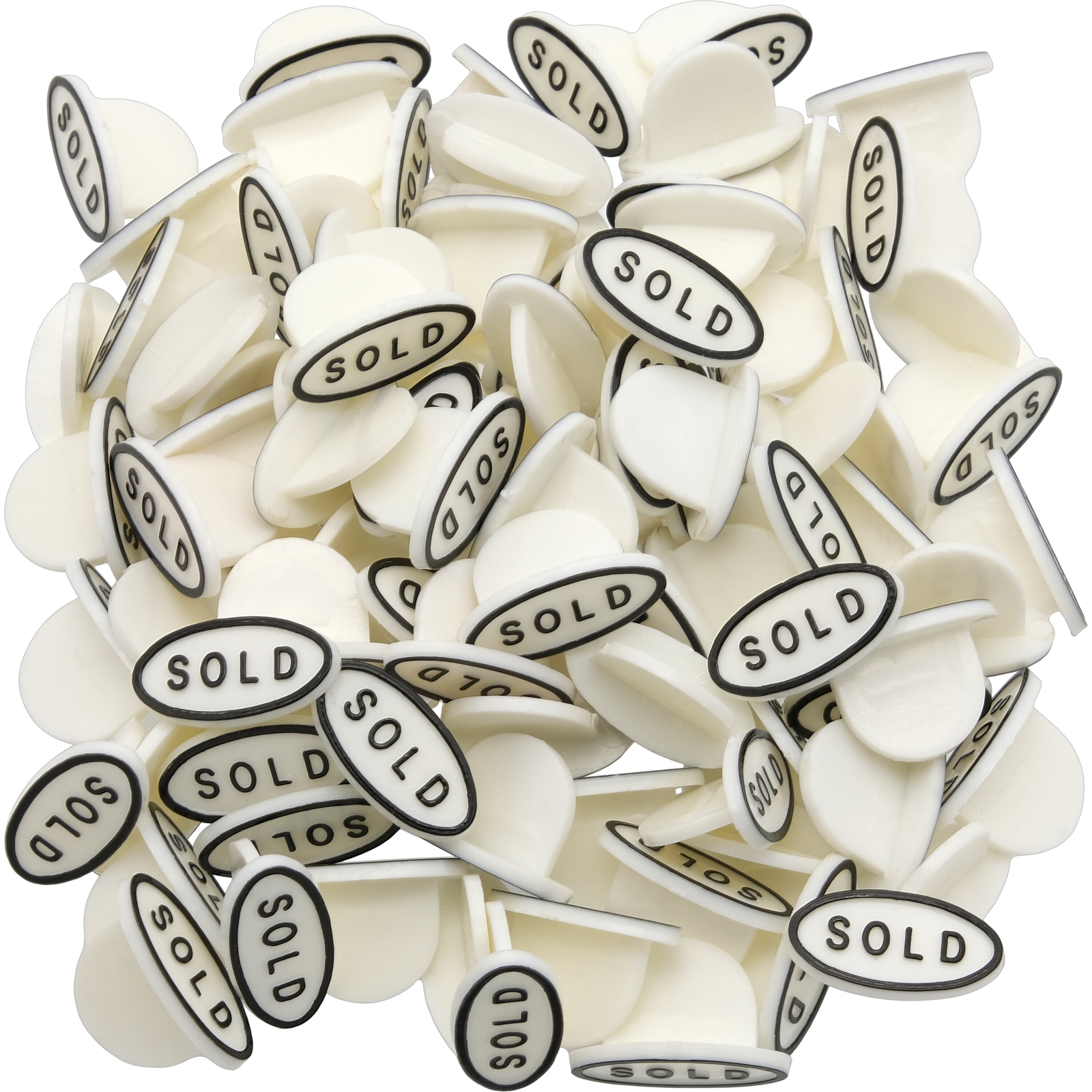Oval Sold Tags 7/8″ x 3/4″ Dia. Pack of 100