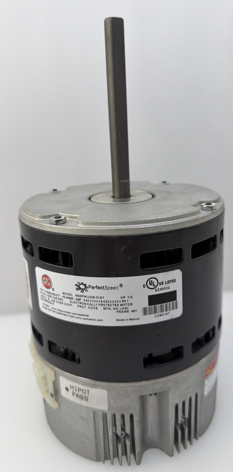 Nidec US Motors PerfectSpeed 1/2HP ECM Motor M55PWUDM-0187 1050RPM 115V 230V 277