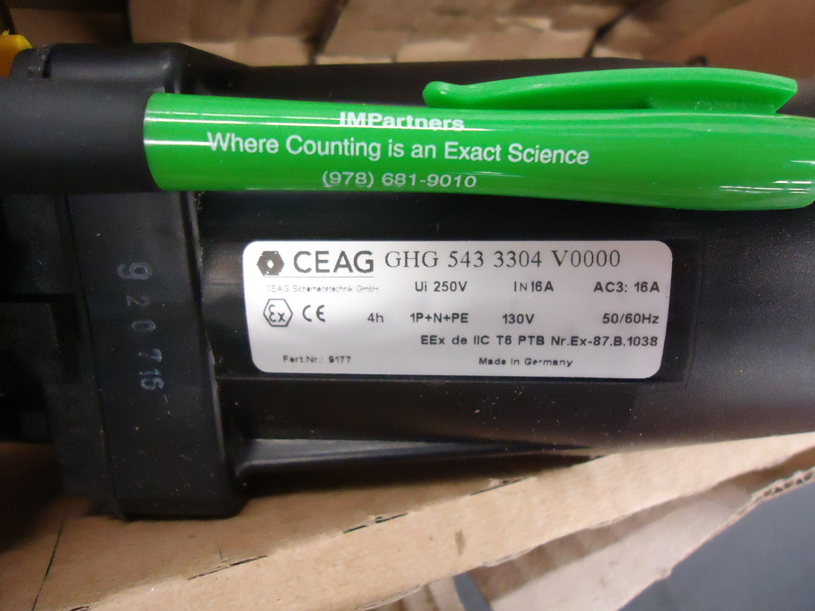 CEAG GHG5433304V0000 GHG5433304V0 110V-130V 16A COUPLER. Brand New!