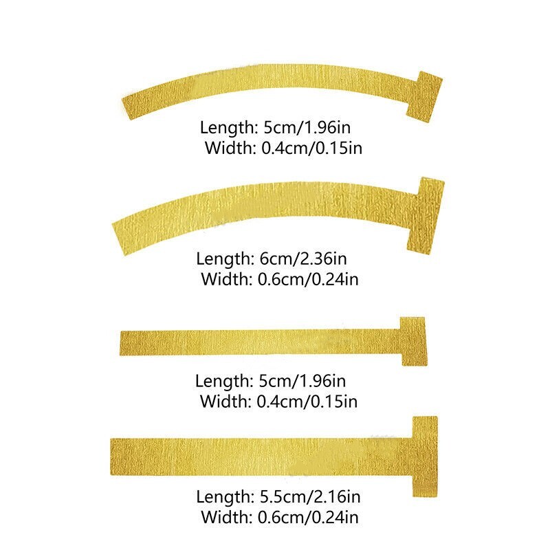 20 Pcs/Bag Dental Matrix T Bands Brass Straight/Curved Tooth Restoration Band