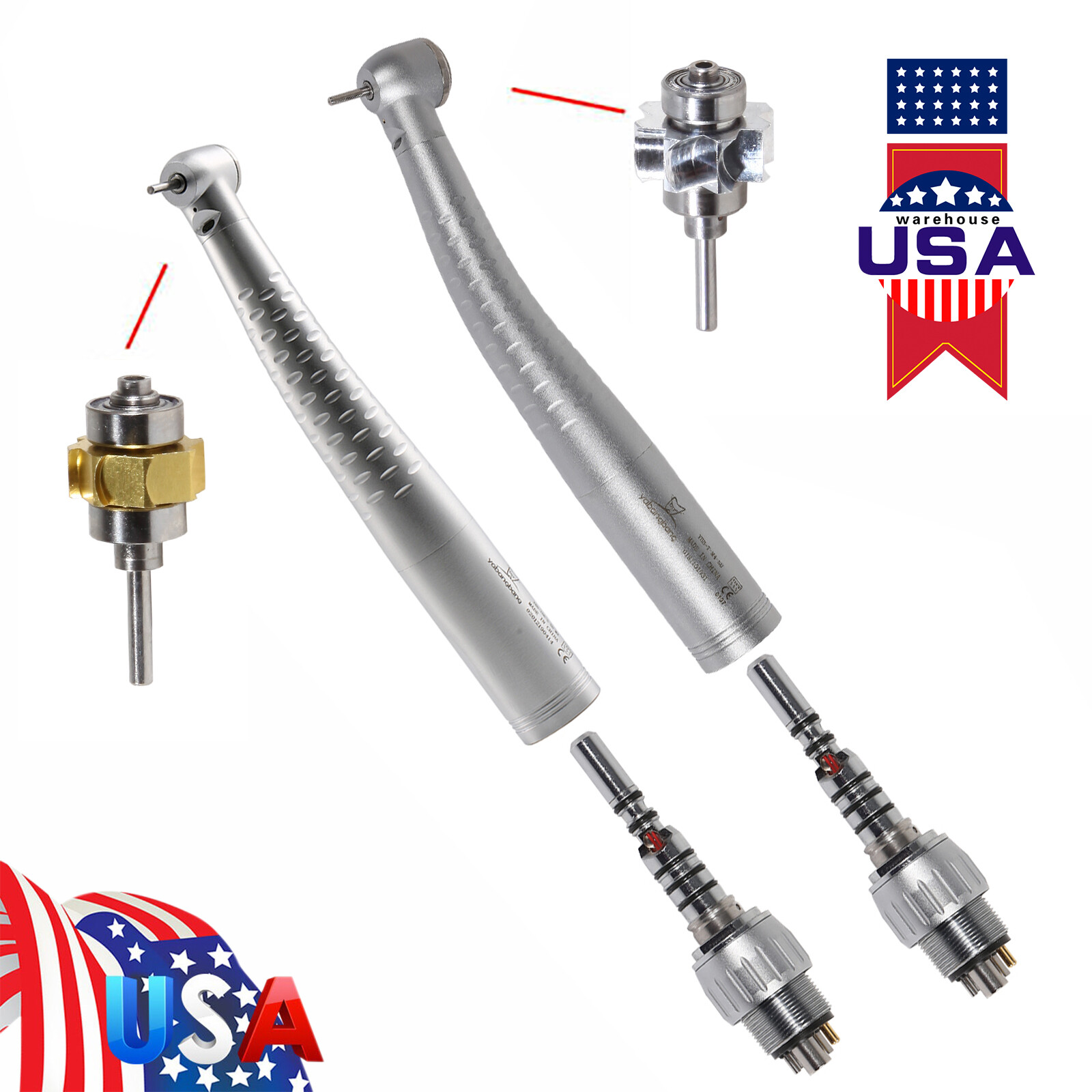 Dental Fiber optic LED High speed Handpiece Multiflex Lux Coupler 4/6H For KAV
