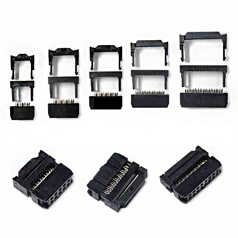 2.54mm FC 6~51 Way IDC Female Flat Ribbon Cable Mounting Socket Connector Kit