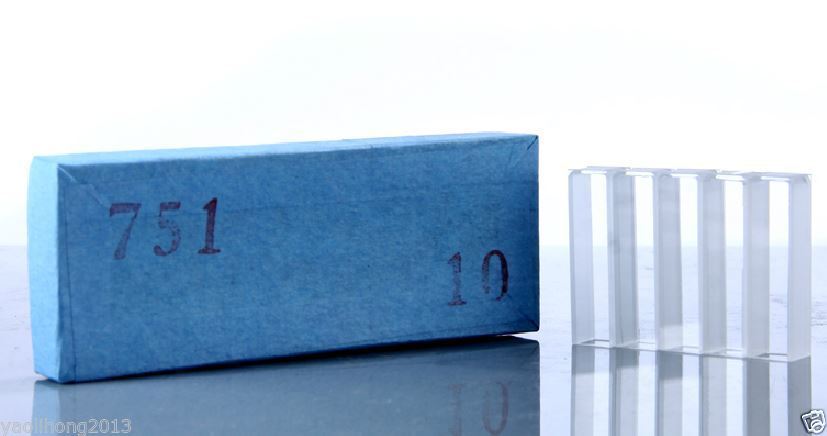1,2,5,10pcs 751 Optical glass cuvette, light 10mm,volume 3.5ml