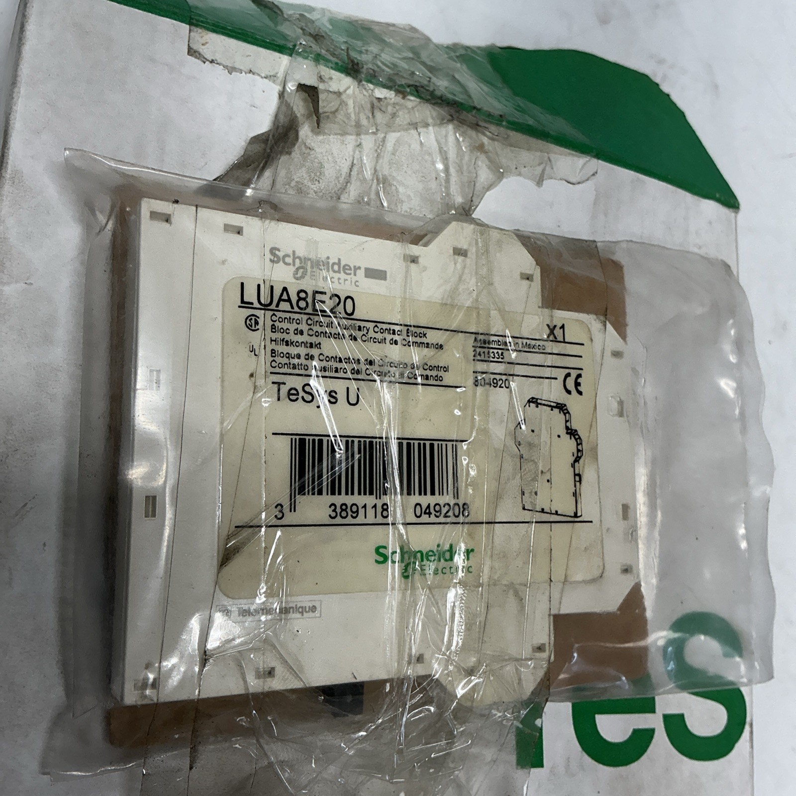 Schneider LUCB05FU/LUB12 Motor Control Unit W/ LUA8E20 AUX Contact. W-274