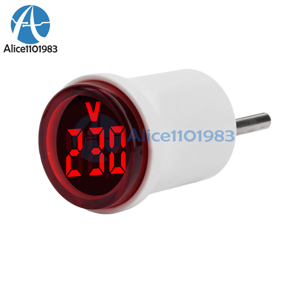 10pcs AC 220V EU Plug LED Digital AC Voltmeter Indicator Voltage Meter 50~500V