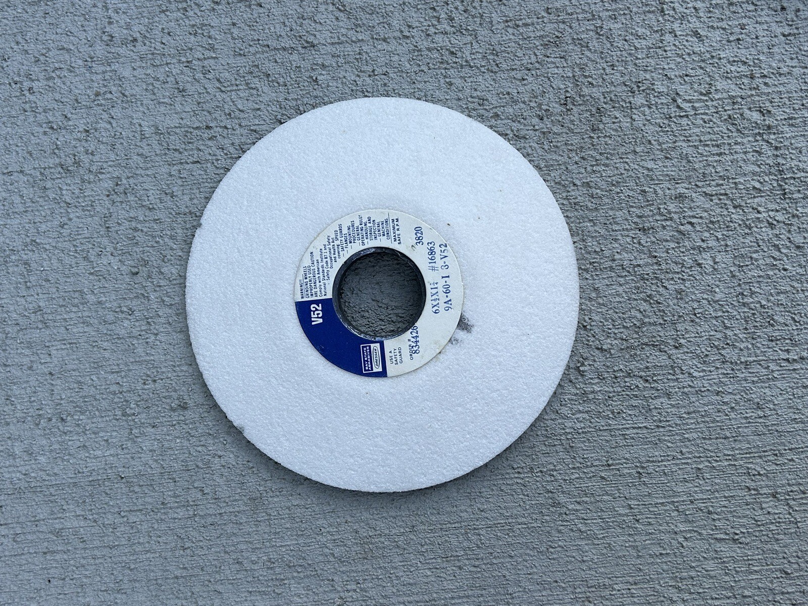 Bay State Abrasives Grind Wheel 6×1/2 x 1 1/4 4140 RPM 9A-46J8-V52-NEW