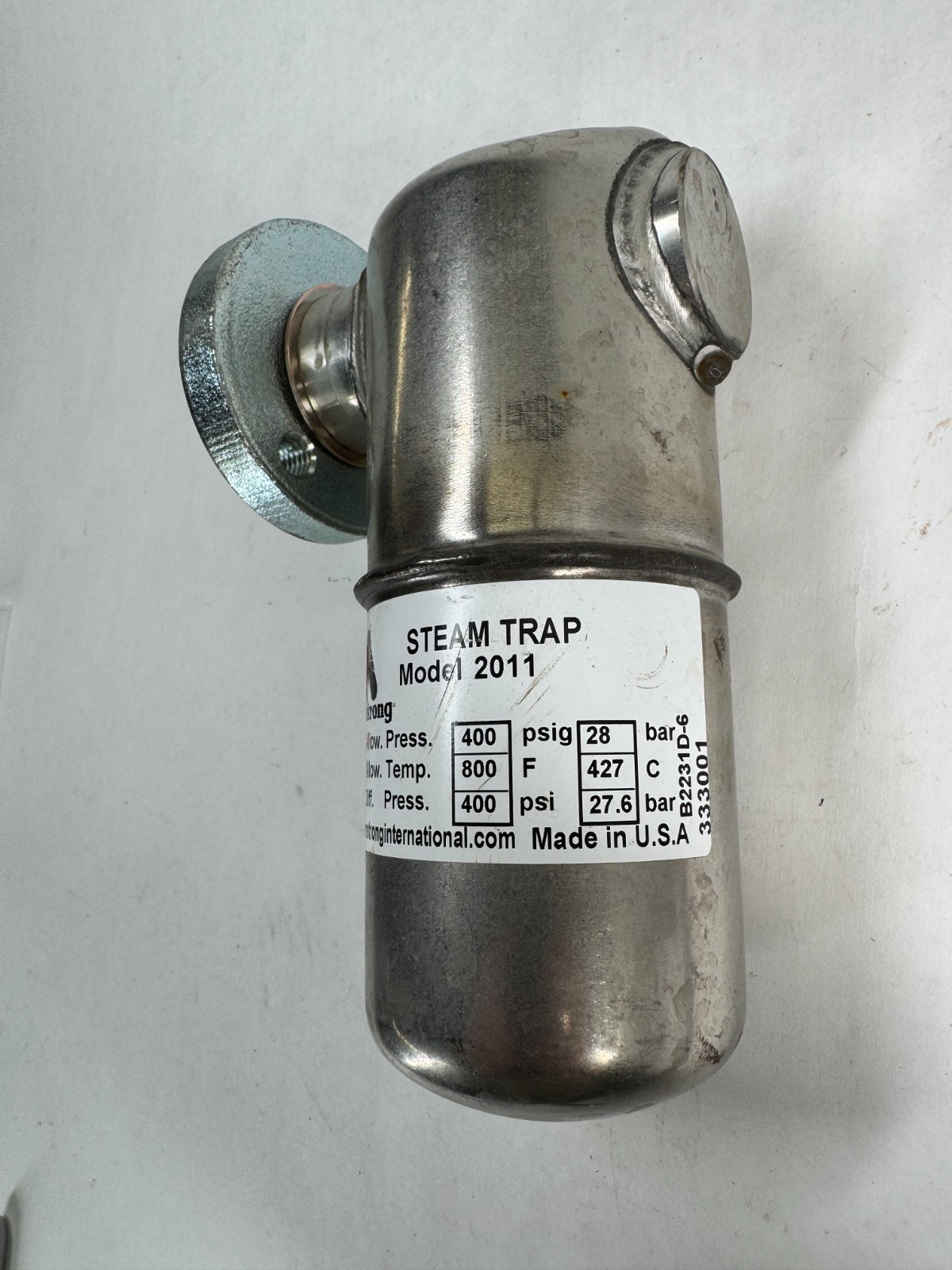ARMSTRONG 2011 Inverted Bucket Steam Trap 400-psi Differential, 5/64 in. Orifice