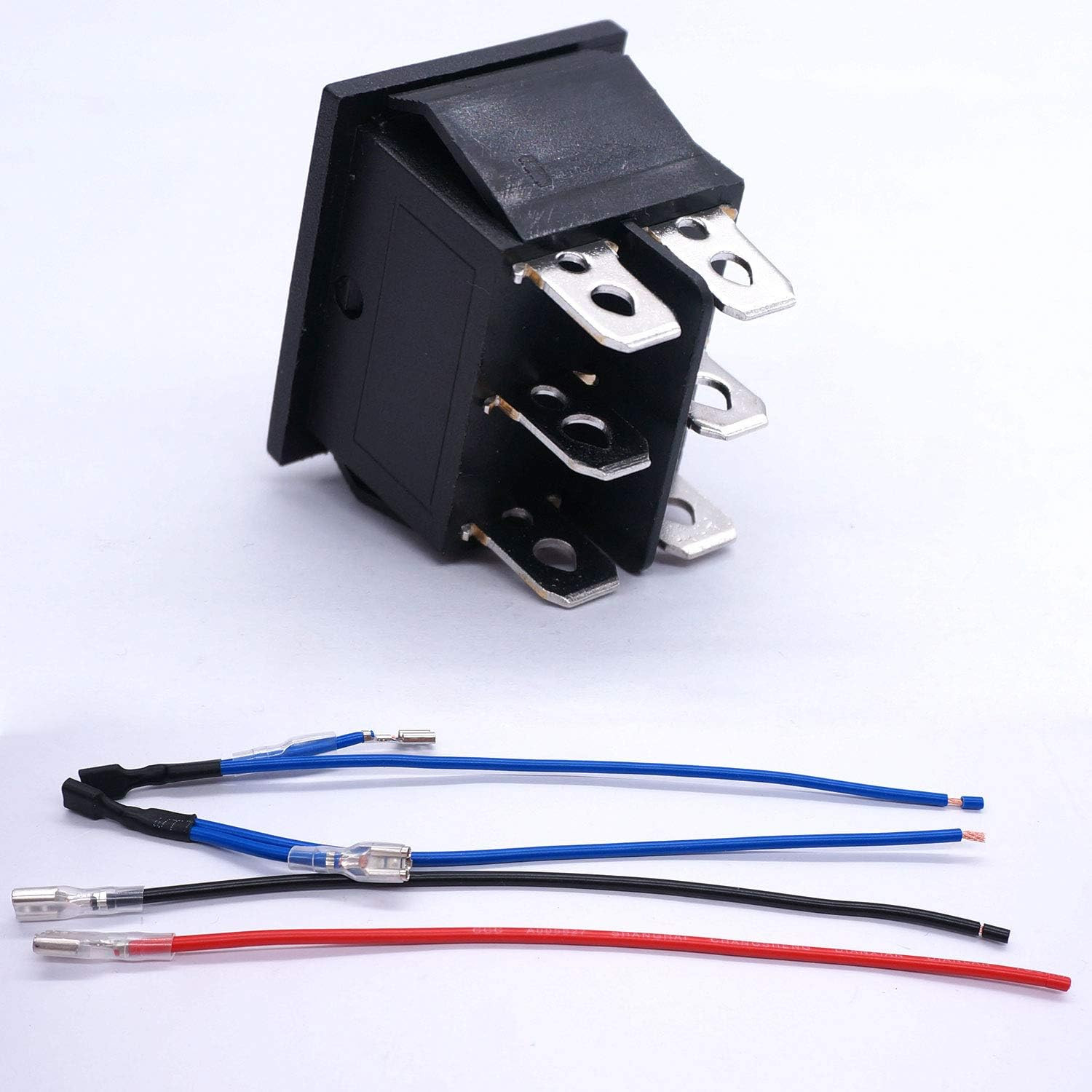 20A 12V DC Momentary Motor Polarity Reverse Rocker Switch DPDT 6 Pin (O