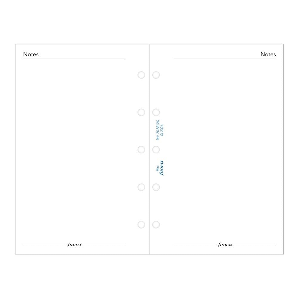 Mini Size Calendar Diary Refill Week On One Page White Paper 2026 C6812626