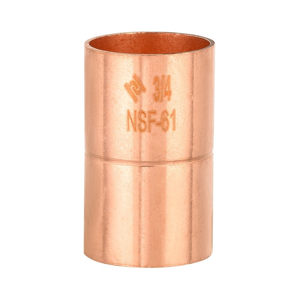 30 PCS EFIELD 3/4″ C X C Copper Coupling With Rolled Stop, Lead Free, Pro Pack
